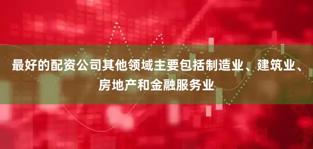 最好的配资公司其他领域主要包括制造业、建筑业、房地产和金融服务业